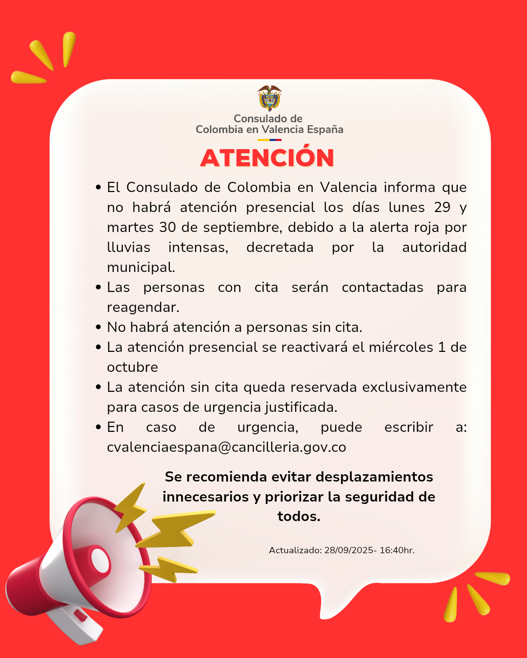 Novedades de atención