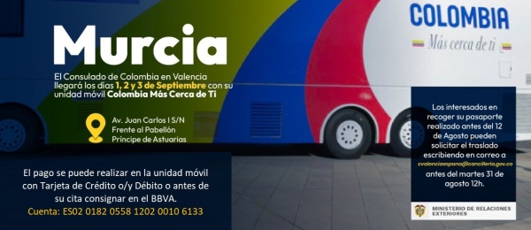 Del 1 y el 3 de septiembre se realizará la Jornada del Consulado Móvil en Valencia 