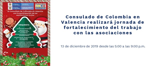 Consulado de Colombia en Valencia realizará jornada de fortalecimiento del trabajo 